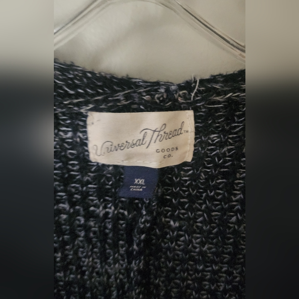 Universal Thread Dark Blue Textured Cardigan - image 2